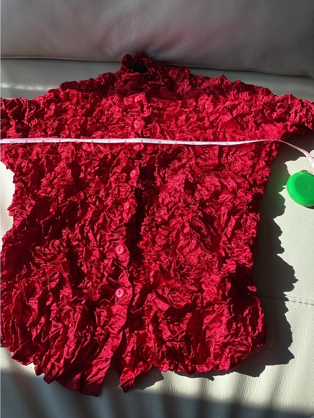 💕Host Pick💕 Simon Chang Designer Crinkle button blouse - like new - Picture 10 of 14